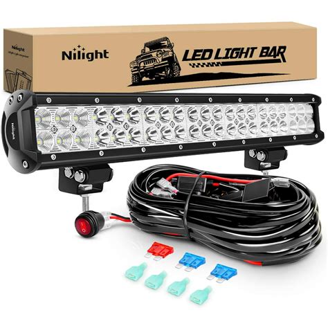 nilight led light bar   spot flood combo driving light  jeep  road atv suv wd