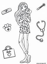 Barbie Veterinaire Docteur sketch template