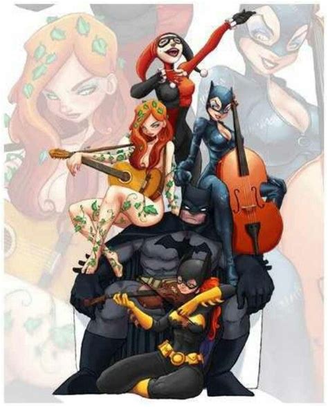Harley Poison Ivy Cat Woman Batman And Batgirl
