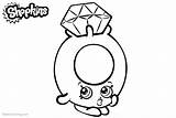 Pages Ring Shopkins Coloring Roxy Diamond Printable Kids sketch template