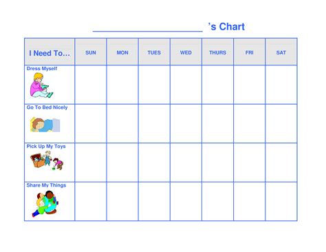 daily behavior chart template   printable templates