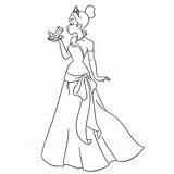 Prinses Kikker Kleurplaat Tiana sketch template