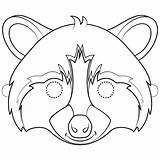 Mask Coloring Raccoon Printable Pages Template Masks Templates Supercoloring Categories sketch template