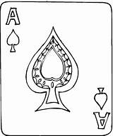 Ace Spades Coloring Pages Cards Printable Color Deck Playing Hearts Poker Supercoloring Categories Template Print sketch template