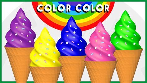 Color Color 3 Helados De Colores A Jugar Youtube