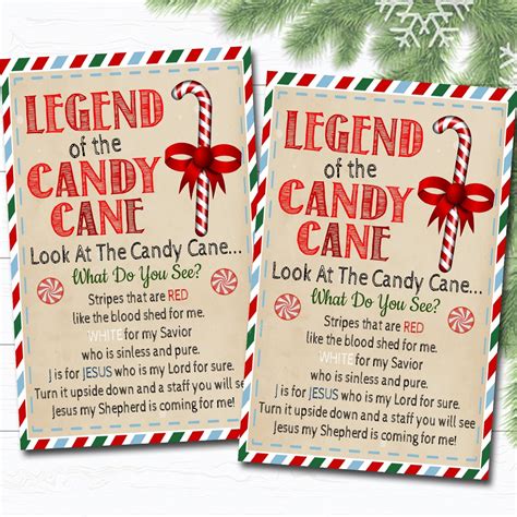 legend   candy cane tags christmas teacher student gifts jesus