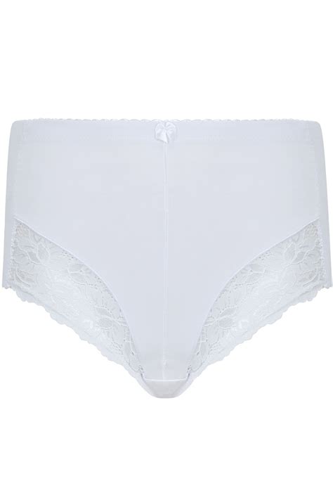 White Light Tummy Control Shaper Brief With Lace Detail