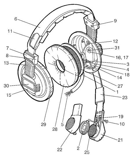 parts  headphones diagram