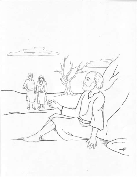 jobs faithfulness bible story coloring page