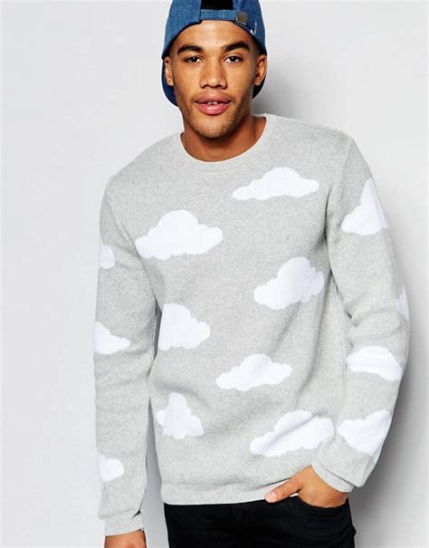 asos sweater  clouds design asos