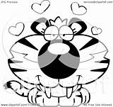 Tiger Cub Cute Outlined Amorous Cartoon Vector Clipart Coloring Cory Thoman Illustration Transparent 2021 Clipartof sketch template
