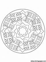 Coloring Mandala Christmas Pages Popular sketch template