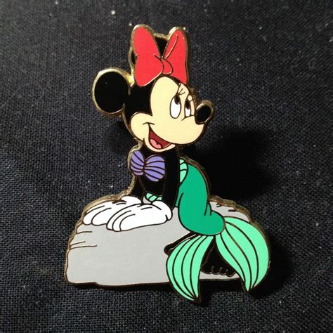 disney pin minnie mouse  mermaid princess ariel htf rare rare disney pins disney pins