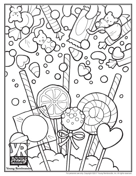 candy coloring page young rembrandts shop candy coloring pages