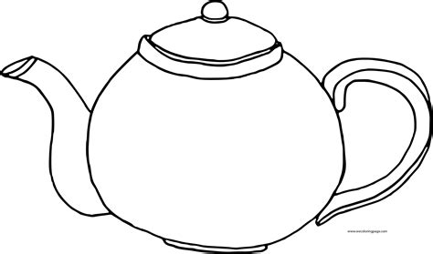 teapot bold coloring page wecoloringpagecom
