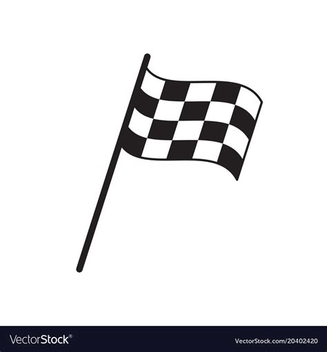 finish flag symbol in simple style royalty free vector image