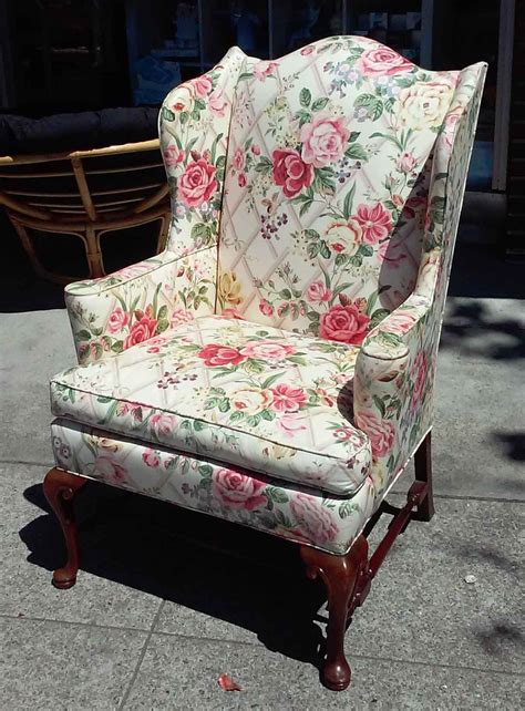 uhuru furniture collectibles sold floral wingback chair