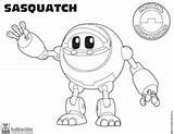 Animal Mechanicals Coloring Sasquatch Kid sketch template