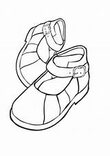 Shoes Coloring Kids Sheet sketch template