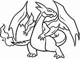 Charizard Dracaufeu Charmeleon Kolorowanki Getcolorings Carnivine Lizardon Franchise Nintendo Pokmon sketch template