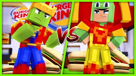 Minecraft Mcdonalds Vs Burger King Armour Challenge