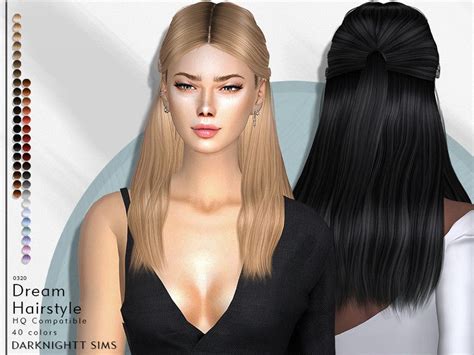 sims resources dream hair  darknightt long hairstyles sims