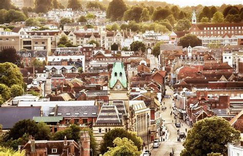 winchester uk town view stock photo  mreco