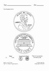 Coloring Money Kids Book Penny Coin Handwriting Cent Tail Head Handwritingforkids Printable 1cent Books Preschool Choose Board States United sketch template