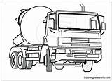 Pages Mixer Cement Truck Coloring Color Kids Print Adults Monster sketch template