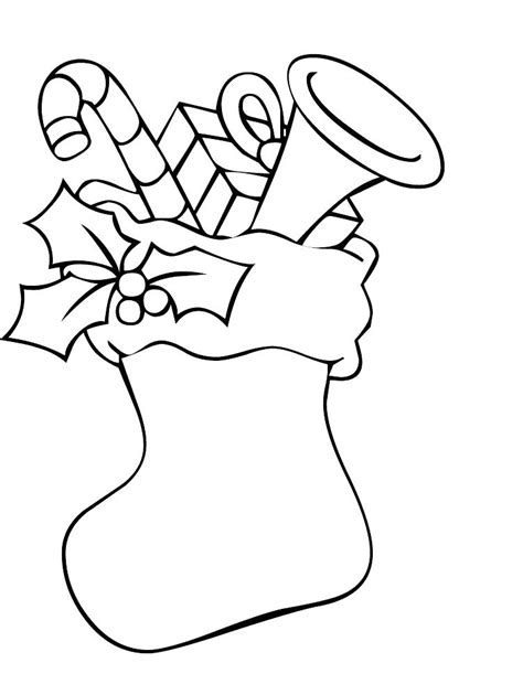 stocking coloring page printable
