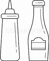 Ketchup Bottle Coloring Template sketch template