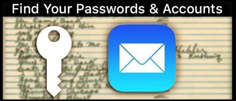 find passwords and iphone s email mail accounts in ios 13 12 and 11