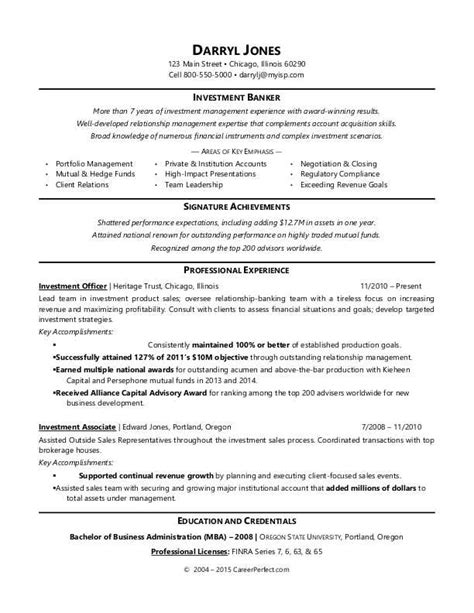 good investment banking resume