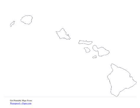 map hawaii outline map  hawaii map hawaii