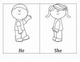 He Pronouns Identifying She They Subject sketch template