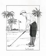 Golf Drawings Golfer Drawing Line Shander Ira Vintage Fineartamerica Paintingvalley sketch template
