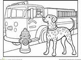 Coloring Pages Firetruck Fire Truck Dalmatian Choose Board sketch template