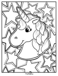 unicorn coloring pages  printable sheets easy peasy  fun