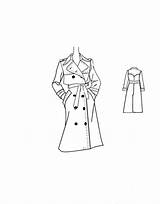 Coat Trench sketch template