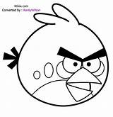Angry Birds Coloring Pages Character Red Big sketch template
