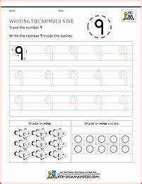 number  worksheet preschool kindergarten worksheets printable