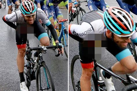 tour of britain cyclist caught on camera pulling out his willy to wee