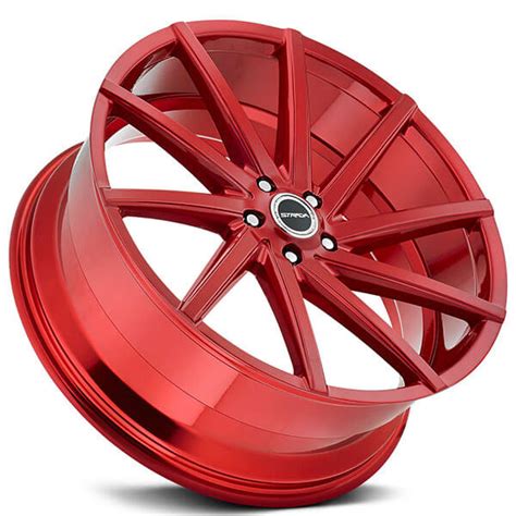 strada wheels sega candy red rims std