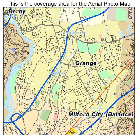 aerial photography map  orange ct connecticut