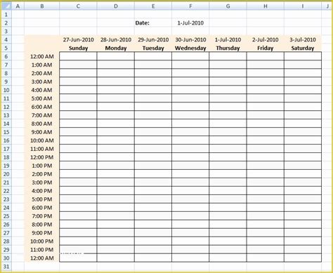 work schedule maker template   daily schedule maker