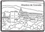 Alhambra Granada Alambra sketch template