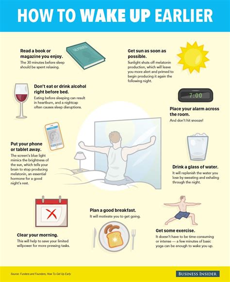 9 Tips For Waking Up Early [infographic]