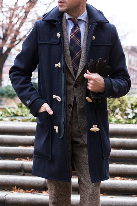 duffle coat  men mens winter coat styles  spoke style