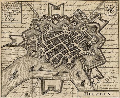 heusden een antieke plattegrond van heusden  noord brabant door lodovico guicciardini uit