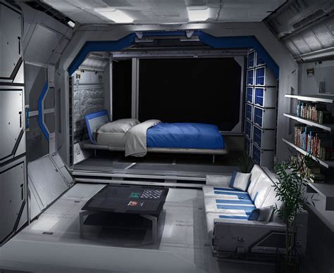sleeping quarters sam brown spaceship interior sci fi bedroom scifi interior
